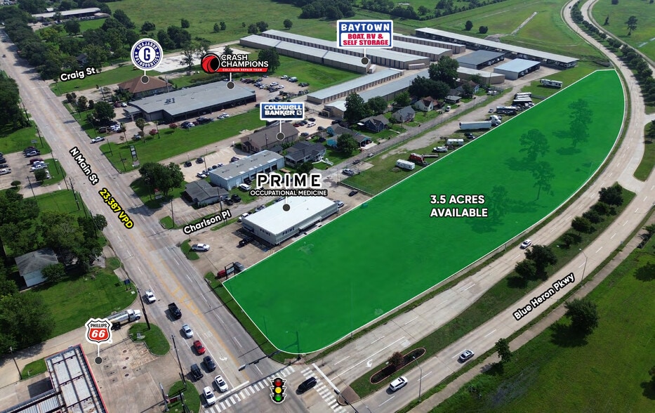 N. Main St, Baytown, TX for sale - Aerial - Image 2 of 5