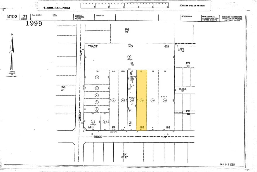 9639 Rush St, South El Monte, CA for lease - Plat Map - Image 2 of 2