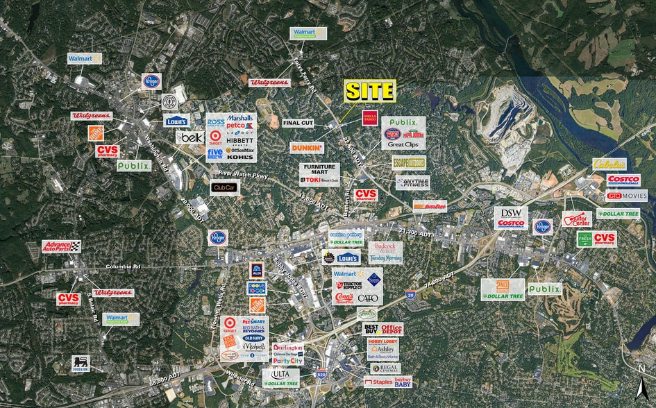 509 Furys Ferry Rd, Martinez, GA à vendre - Aérien - Image 2 de 6