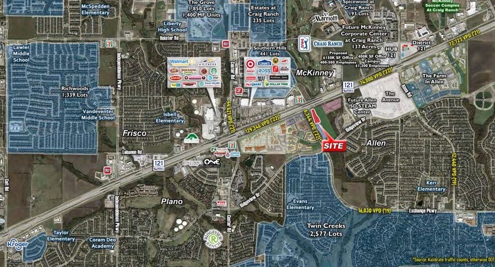 SEC of Exchange Pkwy & SH 121, Allen, TX à louer - Aérien - Image 2 de 4