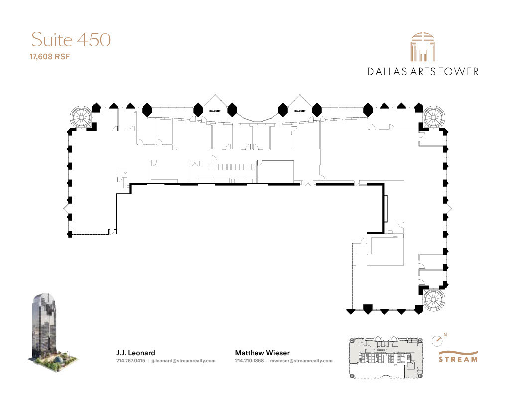 2200 Ross Ave, Dallas, TX à louer Plan d  tage- Image 1 de 1