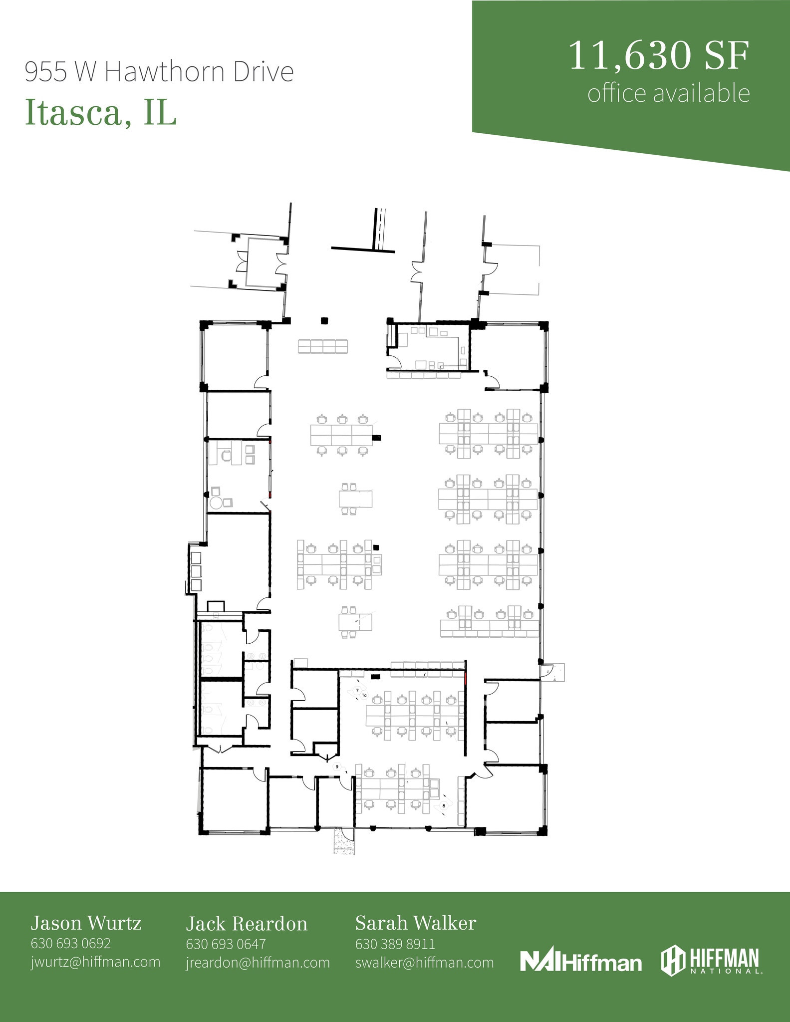 1091-1099 W Hawthorn Dr, Itasca, IL for lease Floor Plan- Image 1 of 1