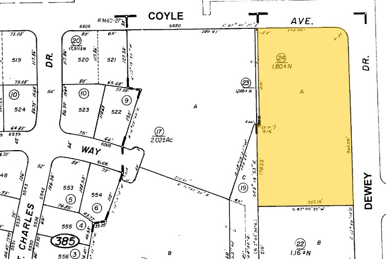 6660 Coyle Ave, Carmichael, CA à vendre Plan cadastral- Image 1 de 2