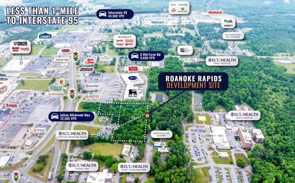 Office Park Dr, Roanoke Rapids, NC for sale - Aerial - Image 2 of 4