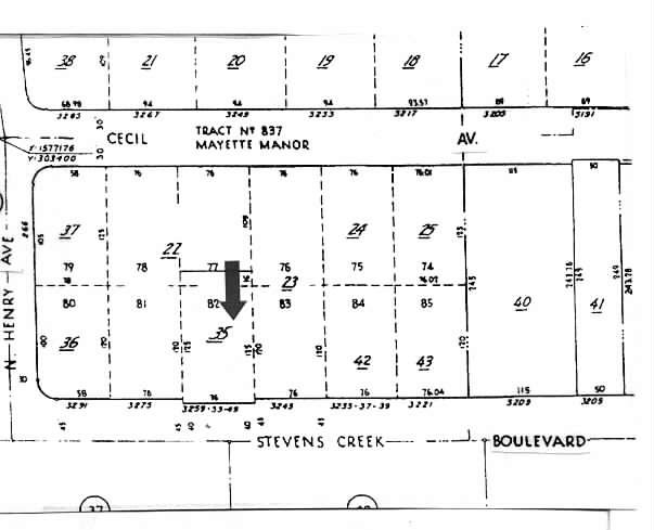 3253 Stevens Creek Blvd, San Jose, CA for sale - Plat Map - Image 1 of 1