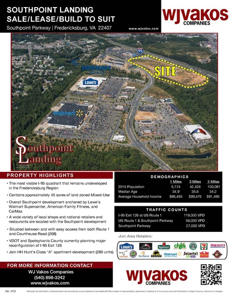 Southpoint Pky, Fredericksburg, VA for lease - Aerial - Image 2 of 4