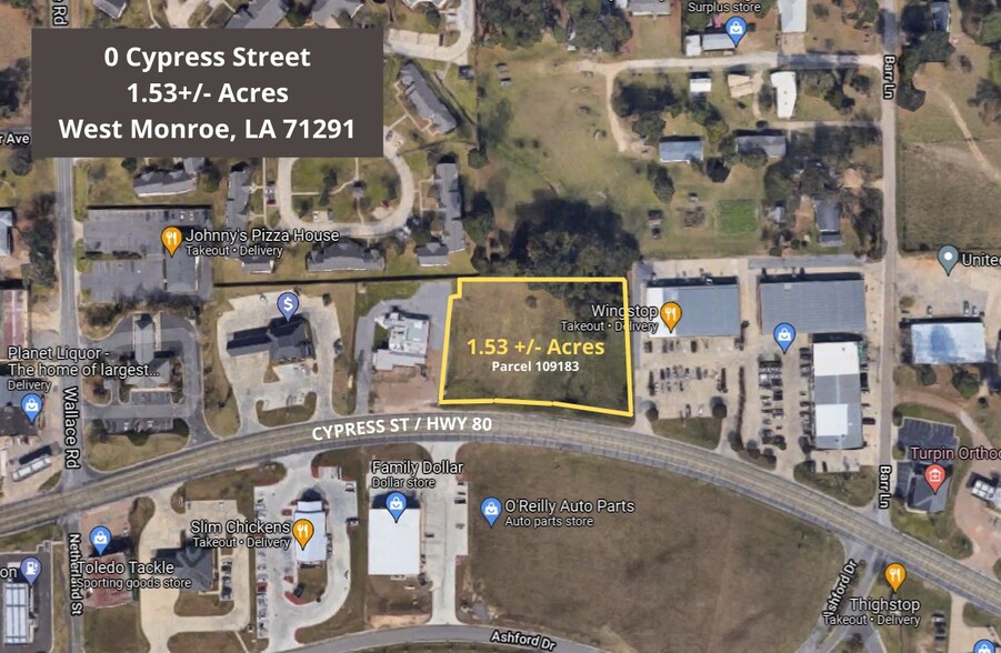 0 Cypress St, West Monroe, LA for sale - Aerial - Image 1 of 3