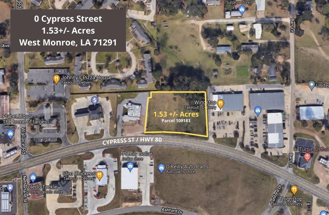 0 Cypress St, West Monroe, LA for sale Aerial- Image 1 of 4