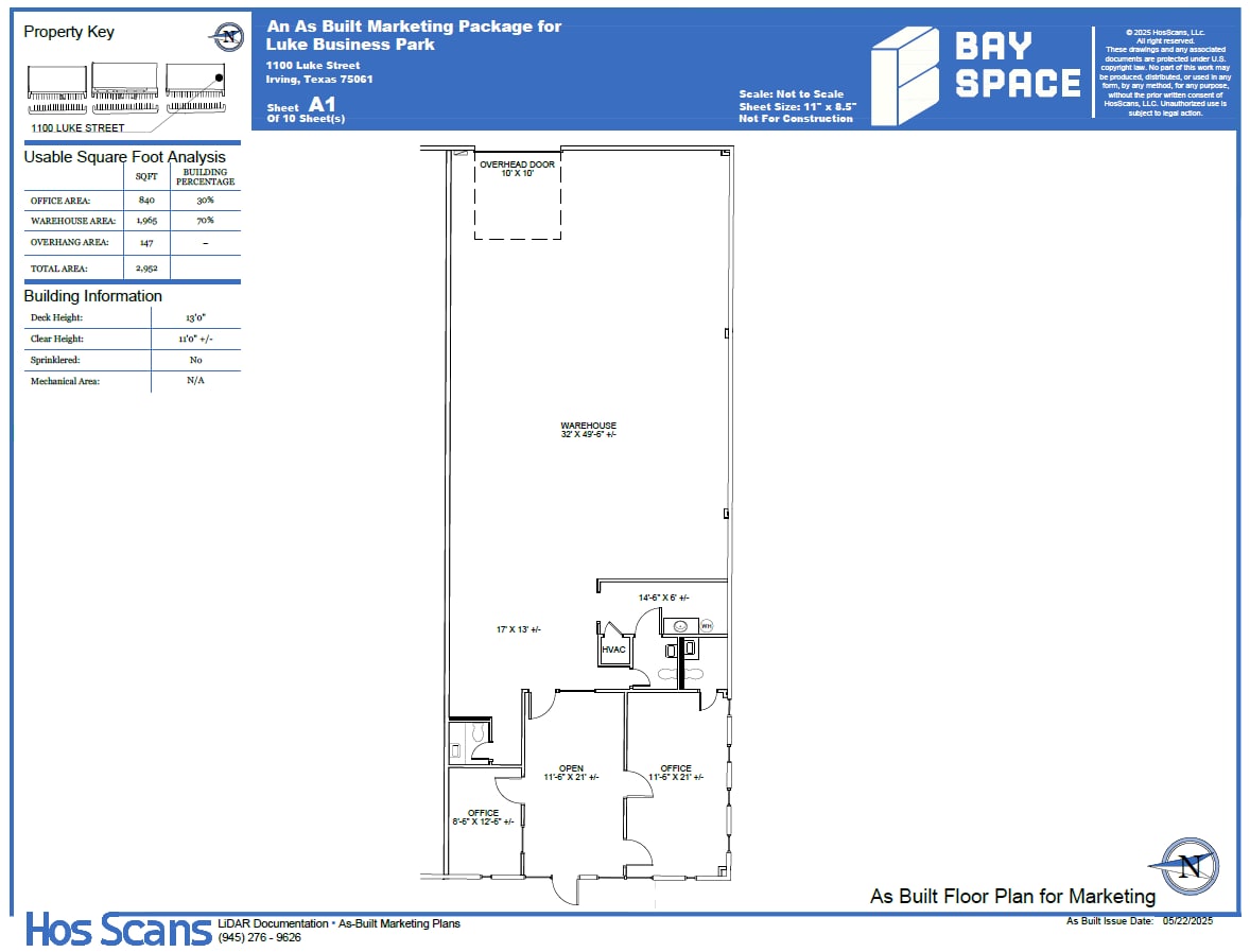 1100-1120 Luke St, Irving, TX for lease Floor Plan- Image 1 of 1