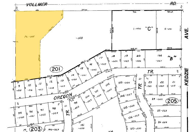 3400-3498 W Vollmer Rd, Olympia Fields, IL for sale - Plat Map - Image 1 of 1