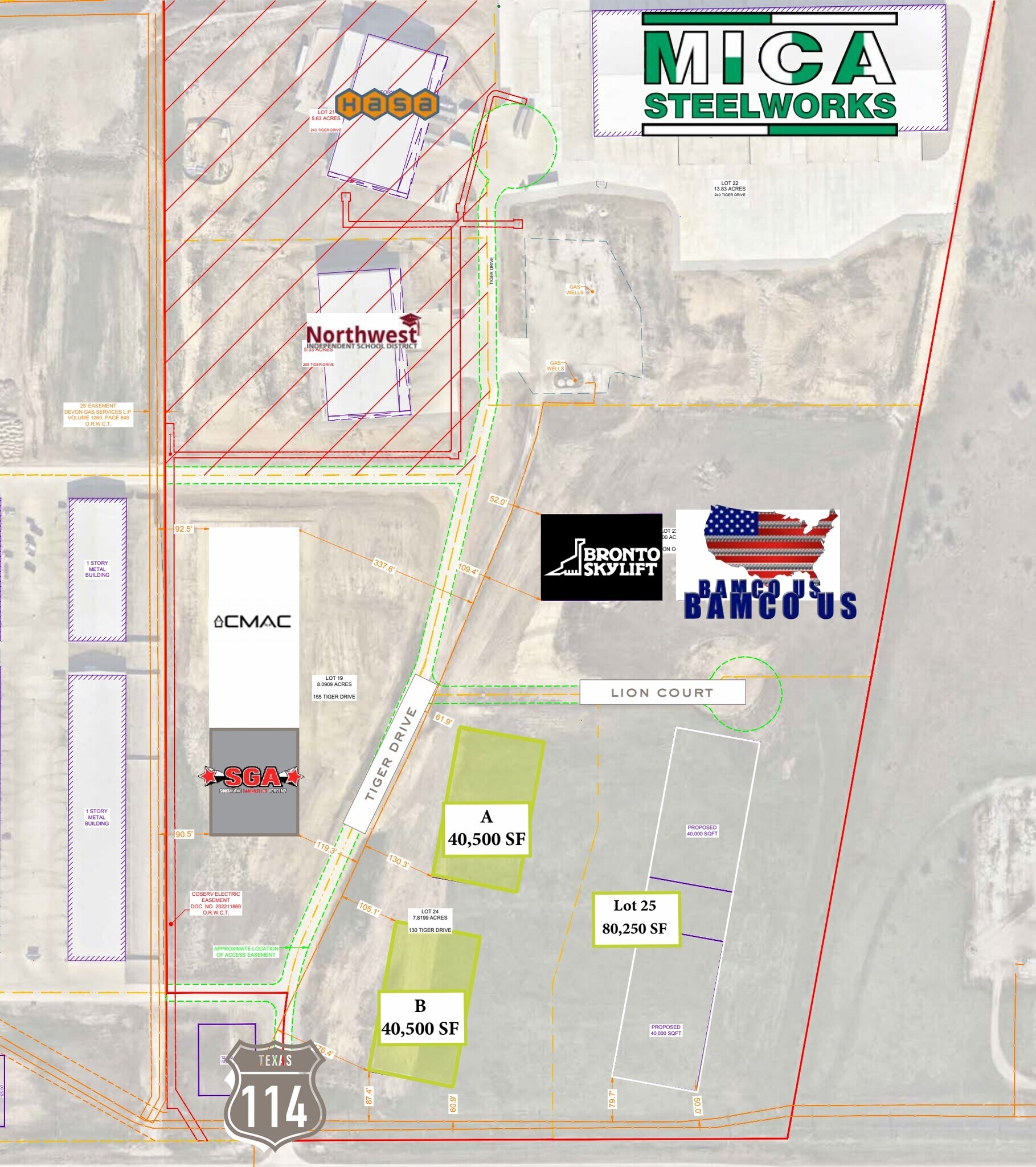 130 Tiger Dr, Haslet, TX à louer Plan de site- Image 1 de 5