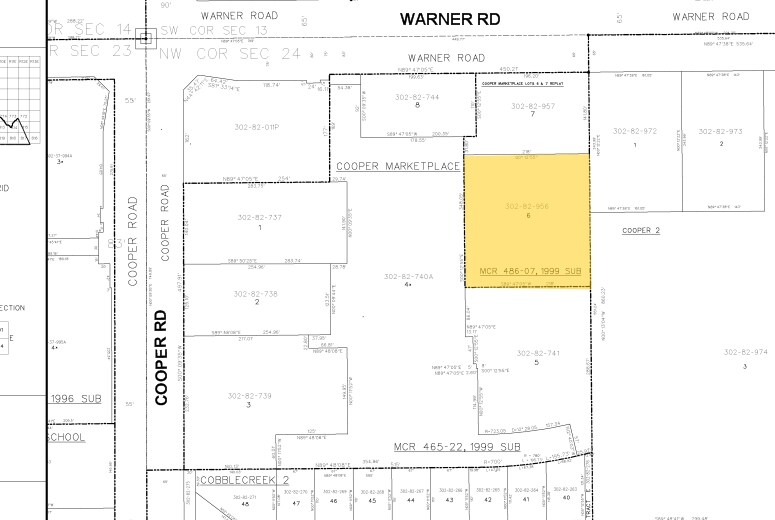 825 S Cooper Rd, Gilbert, AZ à louer - Plan cadastral - Image 3 de 3