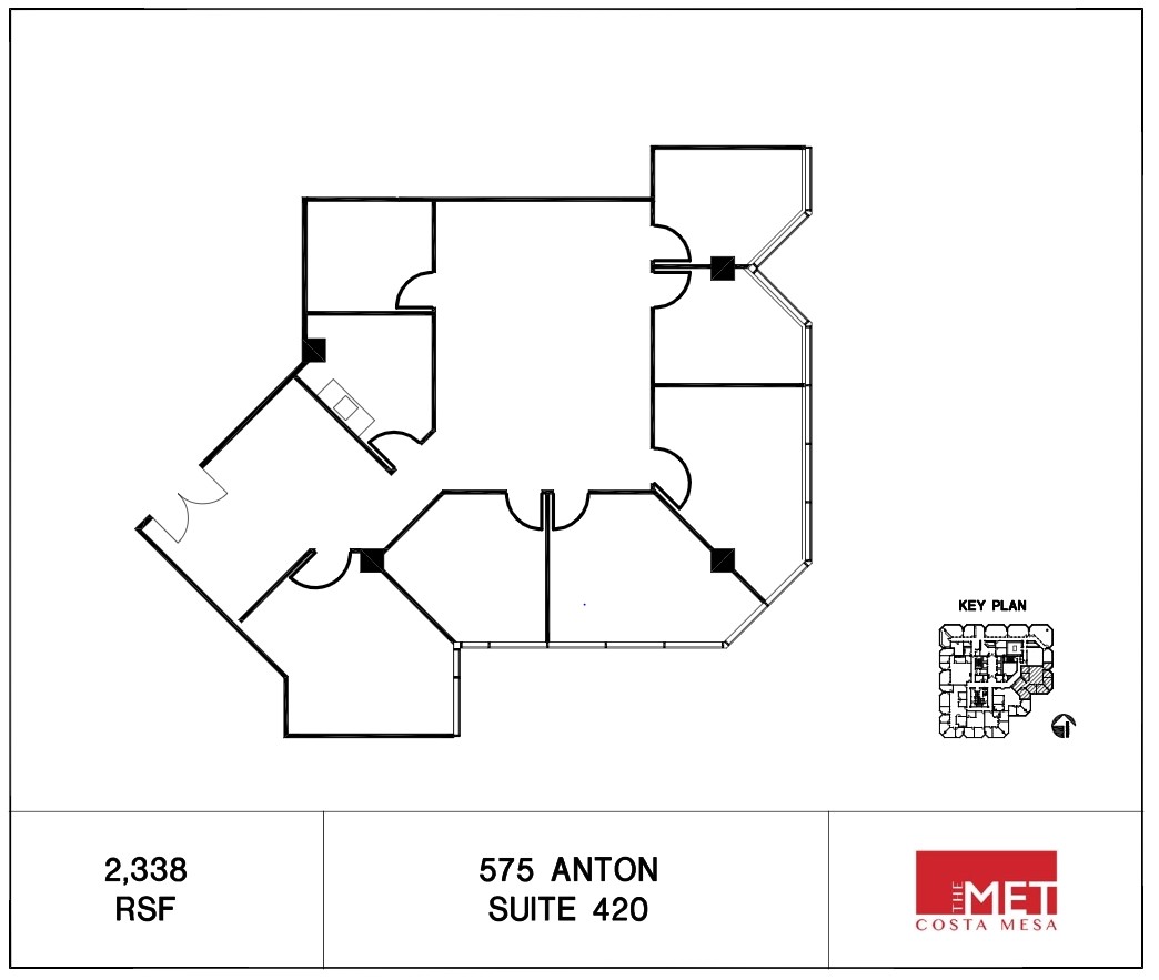 535-575 Anton Blvd, Costa Mesa, CA à louer Plan d  tage- Image 1 de 3