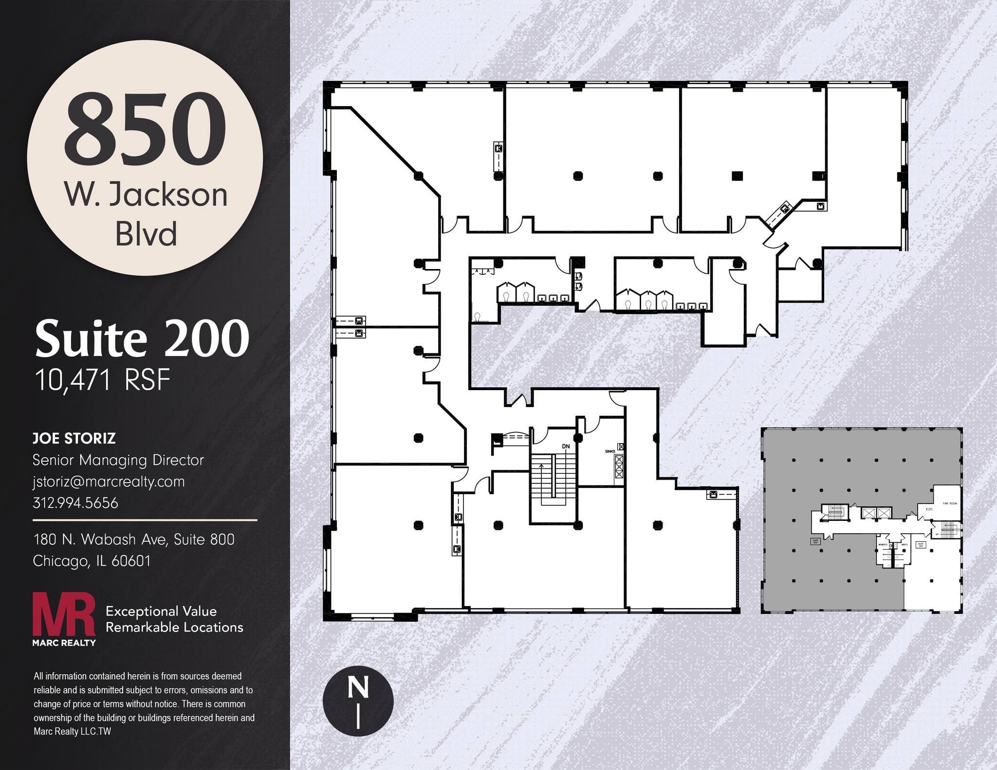 850 W Jackson Blvd, Chicago, IL for lease Floor Plan- Image 1 of 6