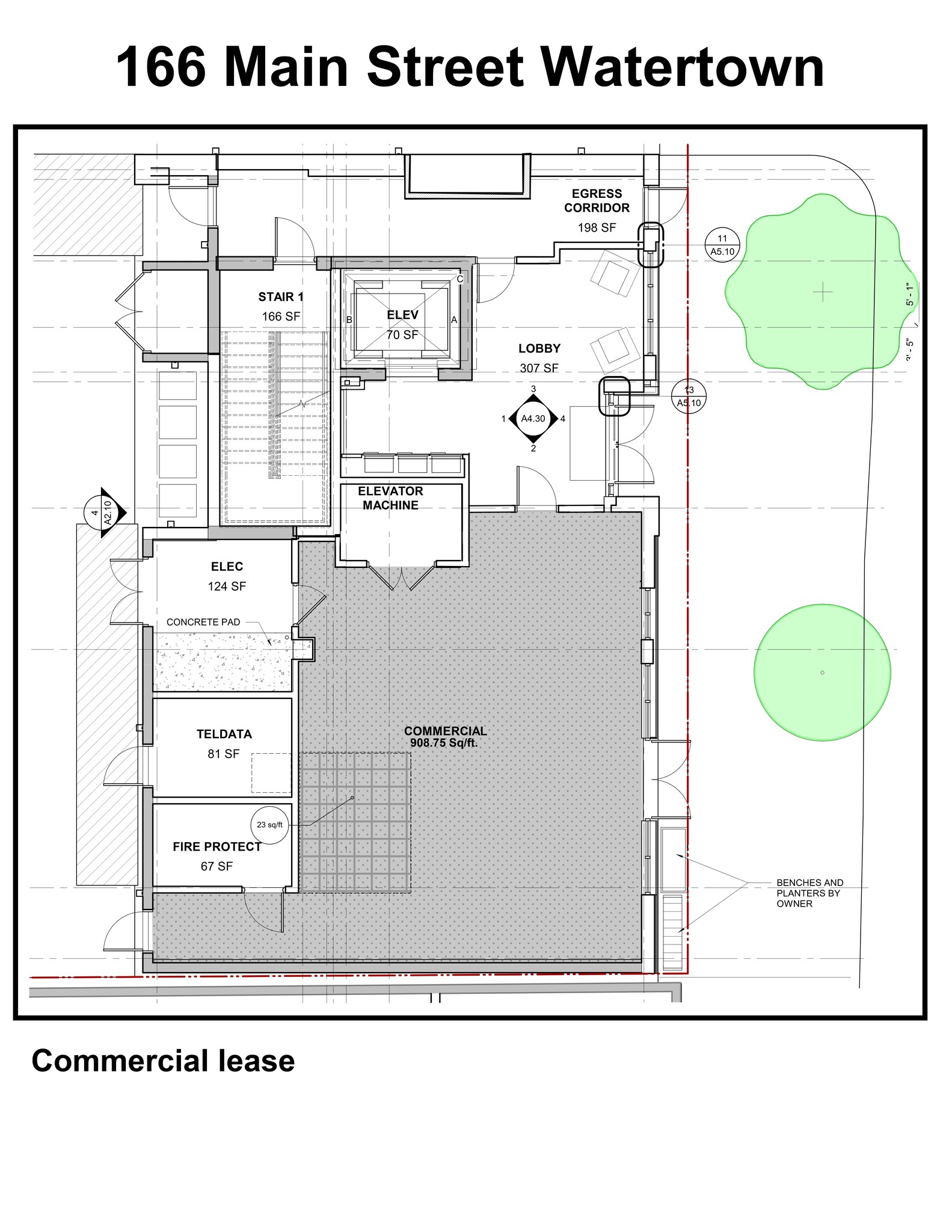 166 Main St, Watertown, MA à louer Plan de site- Image 1 de 1
