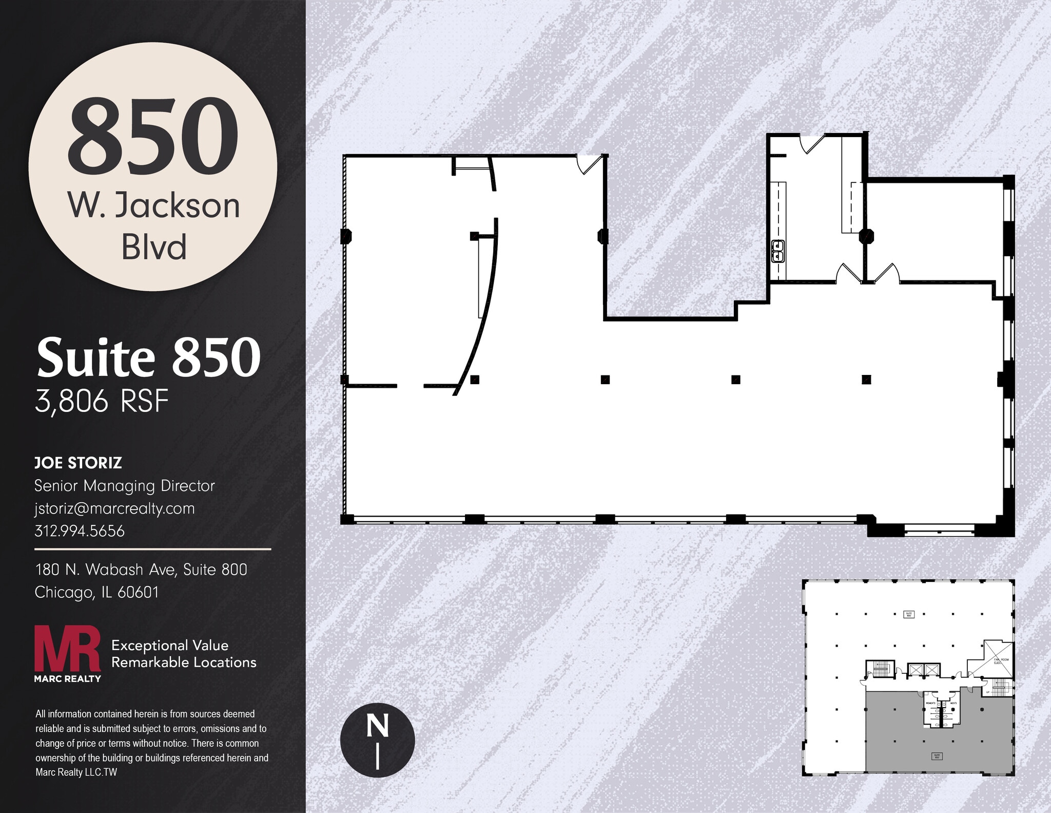 850 W Jackson Blvd, Chicago, IL for lease Floor Plan- Image 1 of 10
