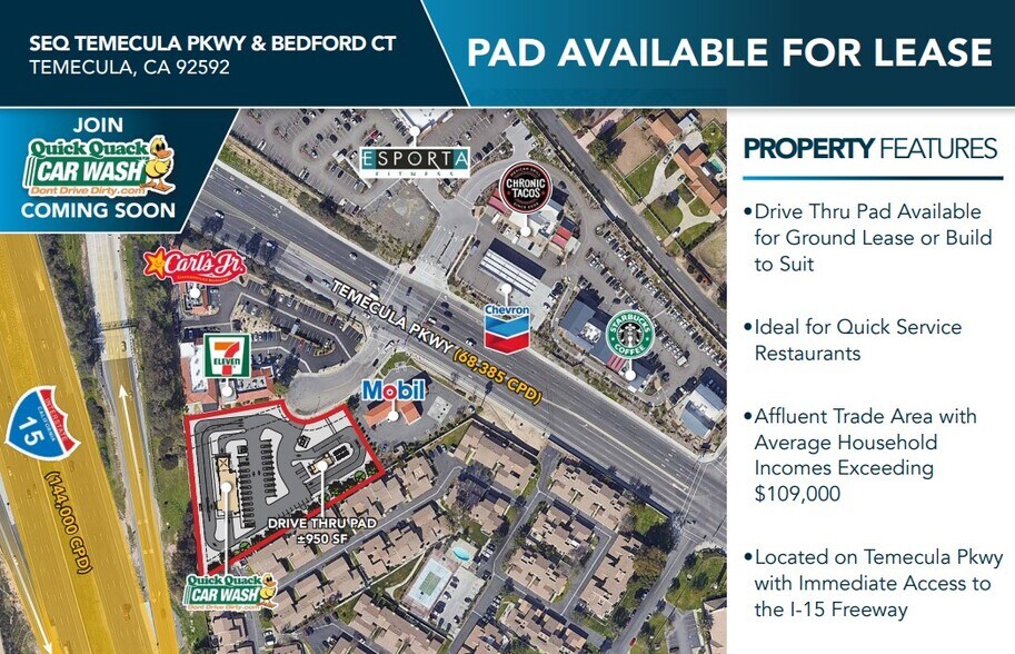 SEQ Temecula Pky. & Bedford Ct., Temecula, CA à louer - Photo du bâtiment - Image 2 de 2