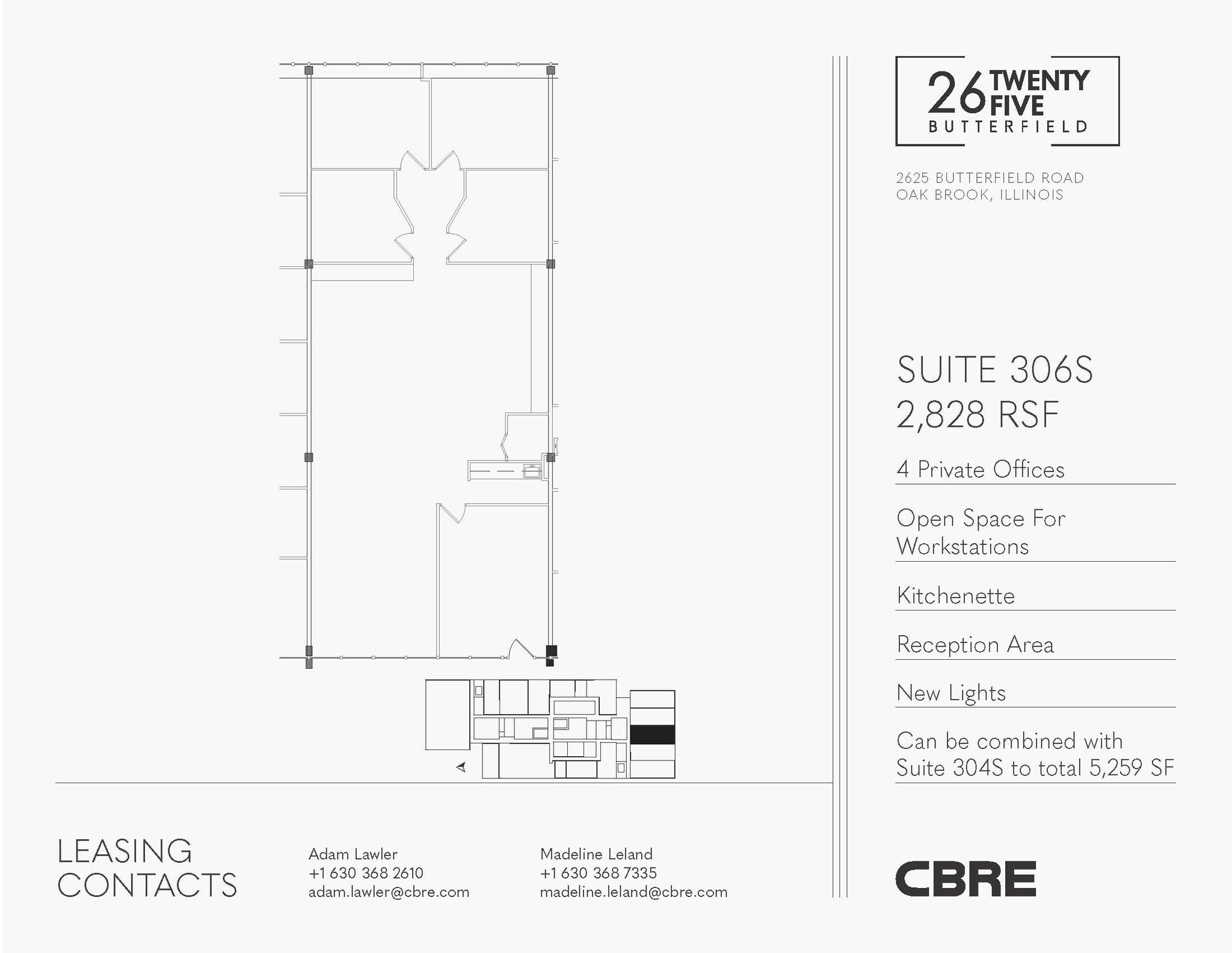 2625 Butterfield Rd, Oak Brook, IL for lease Floor Plan- Image 1 of 5