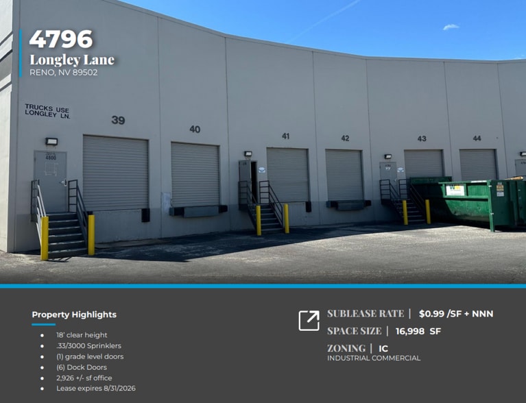 4788-4800 Longley Ln, Reno, NV for lease - Building Photo - Image 1 of 6