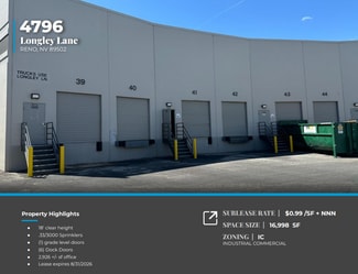 Plus de détails pour 4788-4800 Longley Ln, Reno, NV - Industriel à louer