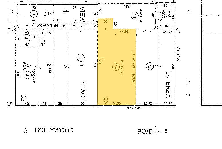 6757-6761 Hollywood Blvd, Los Angeles, CA à louer - Plan cadastral - Image 3 de 3