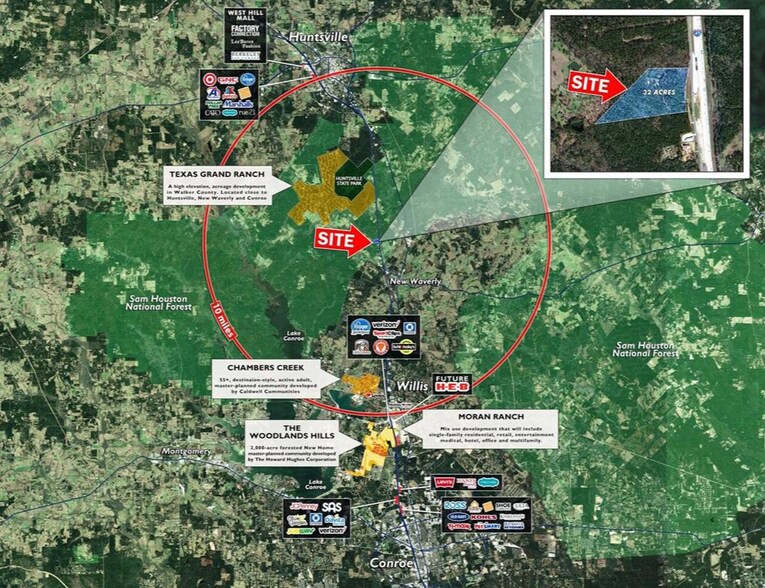 2564 I-45, New Waverly, TX à vendre - Aérien - Image 1 de 11