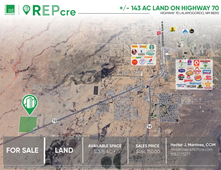 143.76-Acres Highway 70, Alamogordo, NM à vendre - Photo du bâtiment - Image 1 de 1