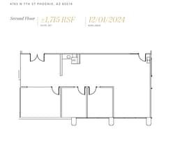 4745 N 7th St, Phoenix, AZ à louer Plan d’étage- Image 1 de 1