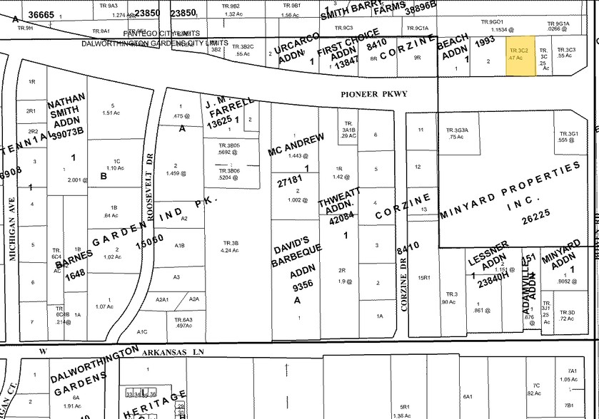 2505 W Pioneer Pky, Pantego, TX for lease - Plat Map - Image 2 of 7