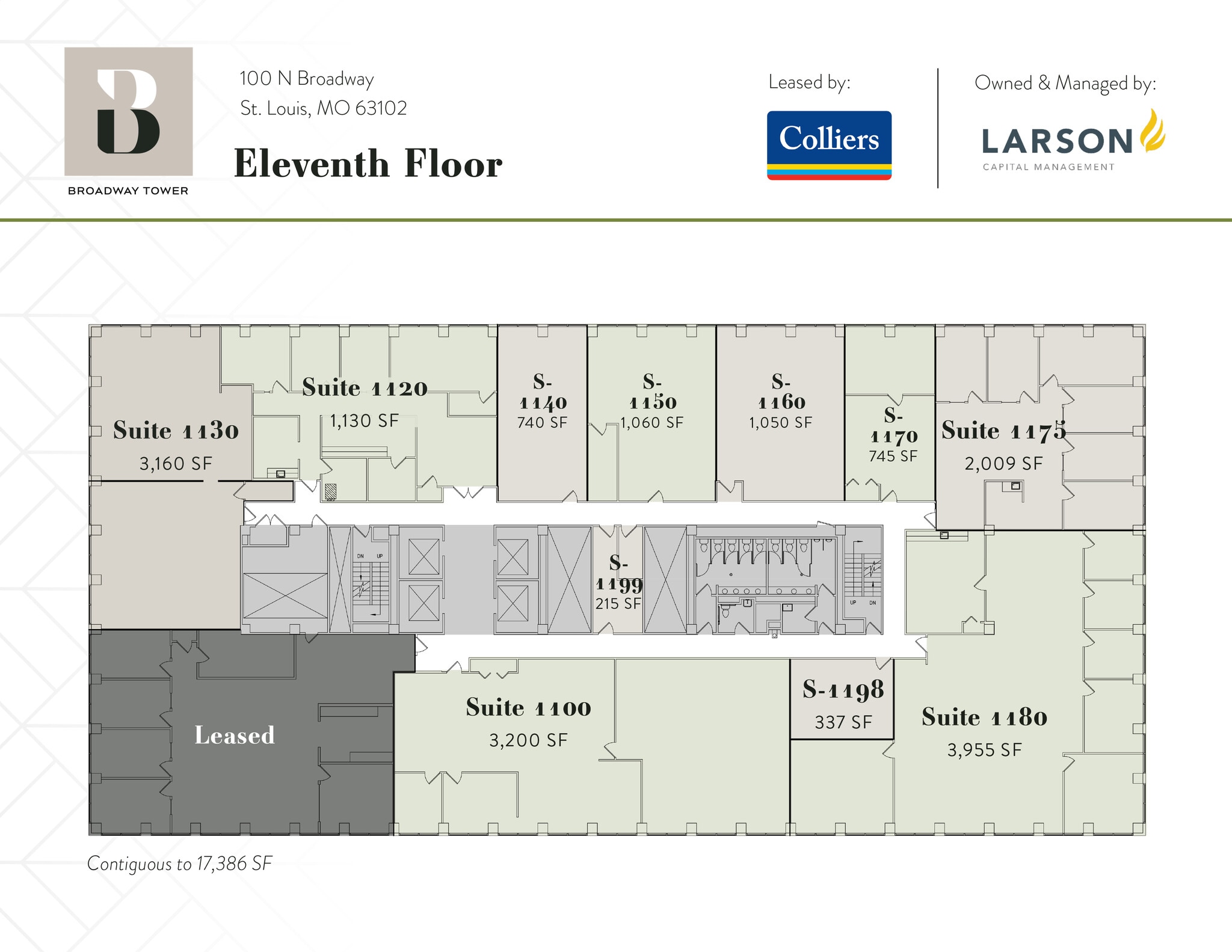 100 N Broadway, Saint Louis, MO à louer Plan d’étage- Image 1 de 1