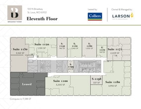 100 N Broadway, Saint Louis, MO à louer Plan d’étage- Image 1 de 1