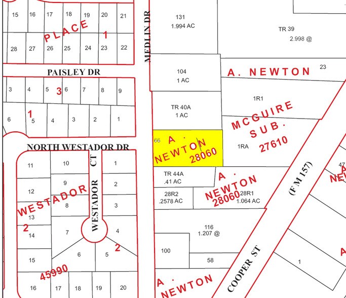 3015 Medlin Dr, Arlington, TX for lease - Plat Map - Image 2 of 22