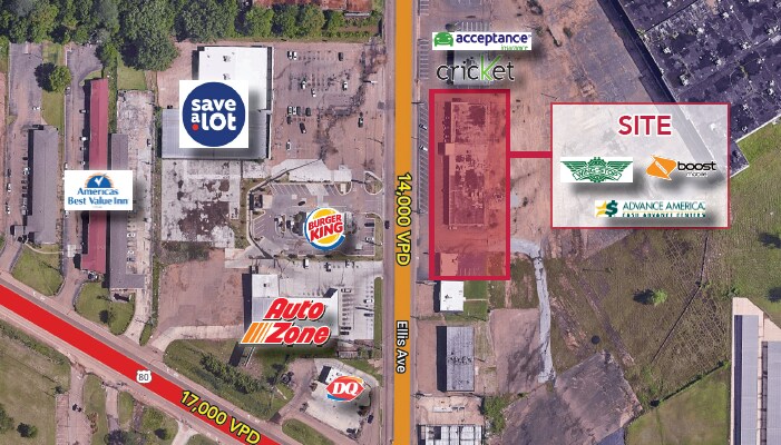 1410-1434 Ellis Ave, Jackson, MS à louer - Photo du bâtiment - Image 2 de 4