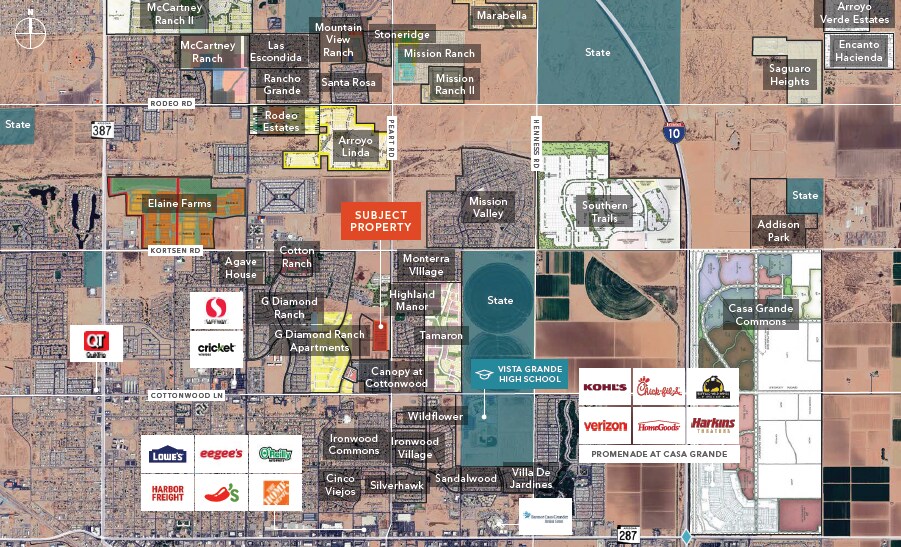 Peart Rd & O'Neil SWC dr, Casa Grande, AZ for sale Aerial- Image 1 of 4