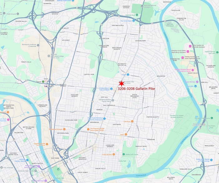 3206-3208 Gallatin Pike-MUL-A 2.02 AC portfolio of 2 properties for sale on LoopNet.ca - Aerial - Image 2 of 7