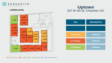 227 W 4th St, Charlotte, NC à louer Plan d’étage- Image 1 de 6