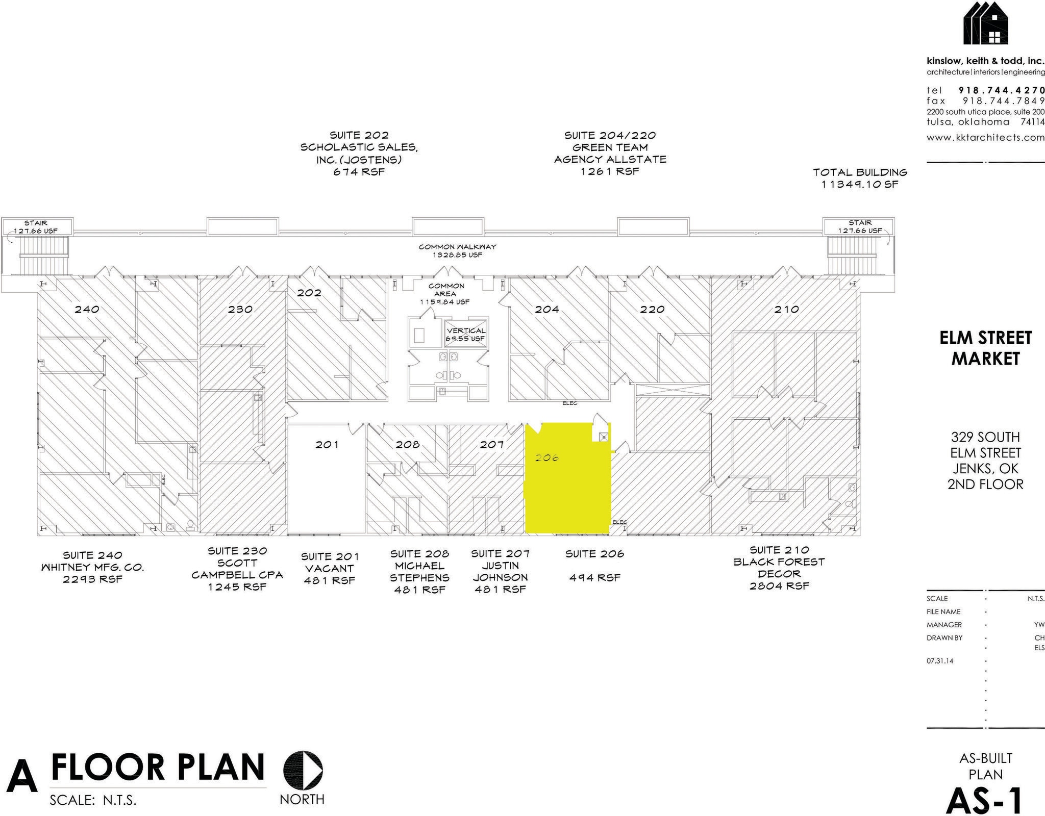 329 S Elm St, Jenks, OK à louer Plan d’étage- Image 1 de 1