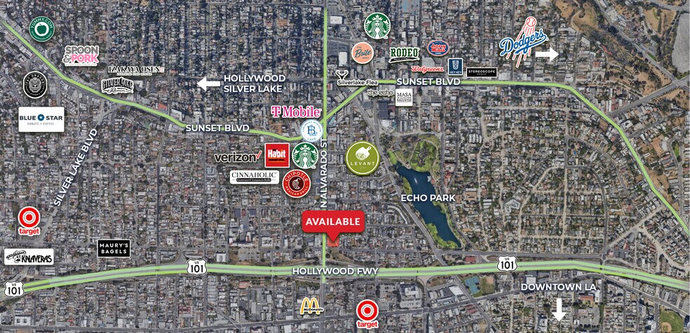 600-606 N Alvarado St, Los Angeles, CA à louer - Aérien - Image 2 de 4