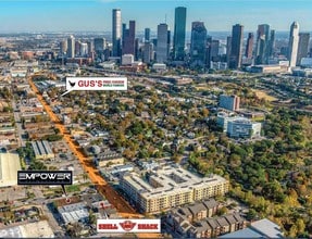 1005 Sawyer St, Houston, TX - AERIAL map view