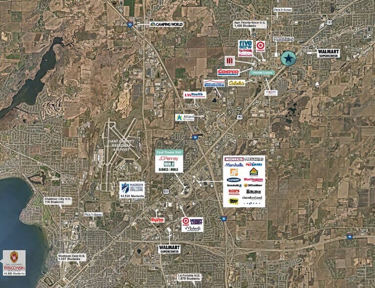 Hwy 151, Sun Prairie, WI à louer - Aérien - Image 2 de 4