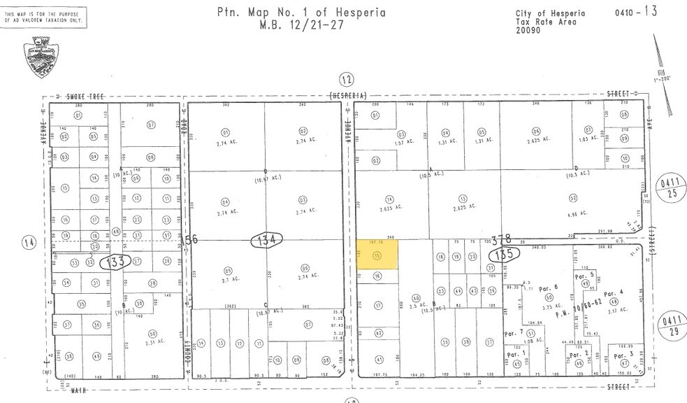 G & Juniper St, Hesperia, CA à vendre - Plan cadastral - Image 2 de 3