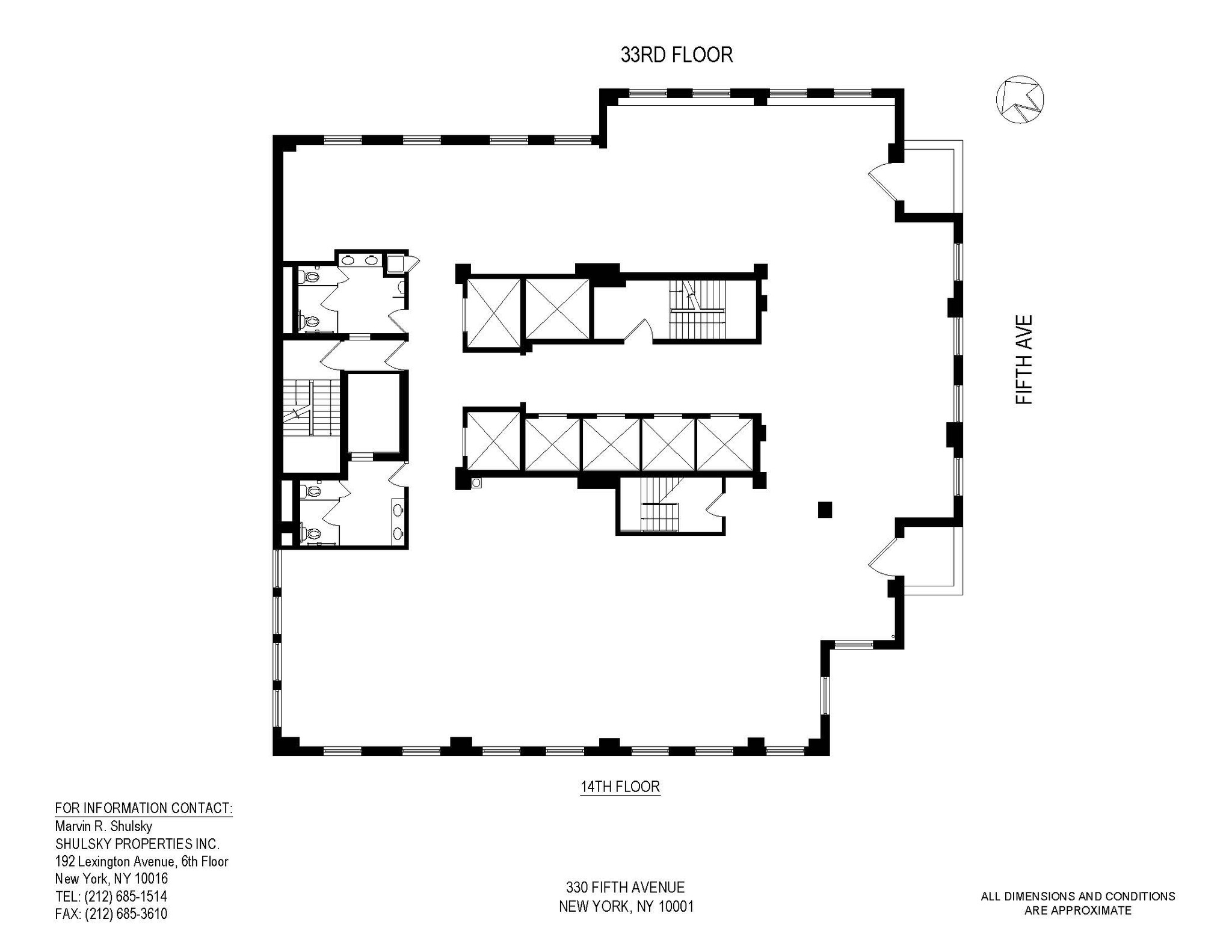 330 Fifth Ave, New York, NY à louer Plan d’étage- Image 1 de 1