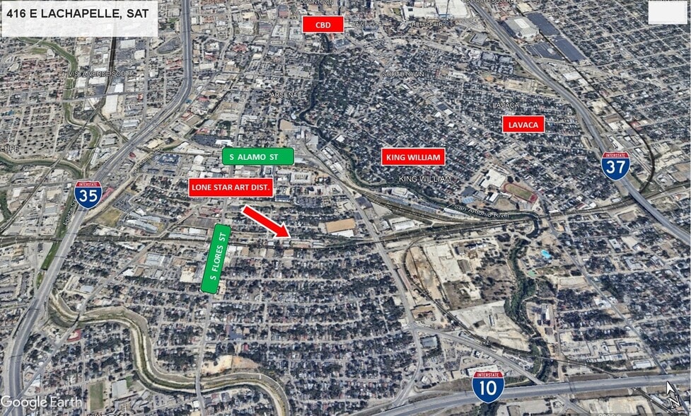 416 Lachapelle, San Antonio, TX for lease - Aerial - Image 2 of 18