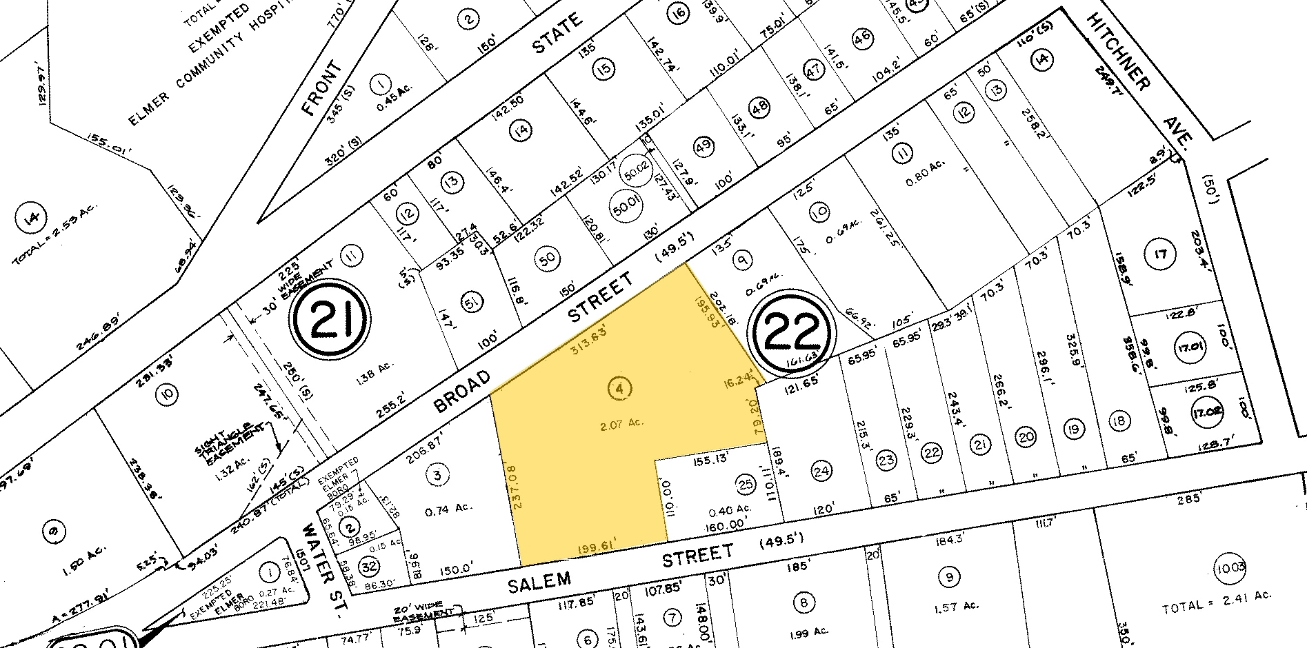 424 Broad St, Elmer, NJ for sale Plat Map- Image 1 of 2