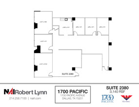 1700 Pacific Ave, Dallas, TX à louer Plan d  tage- Image 1 de 2