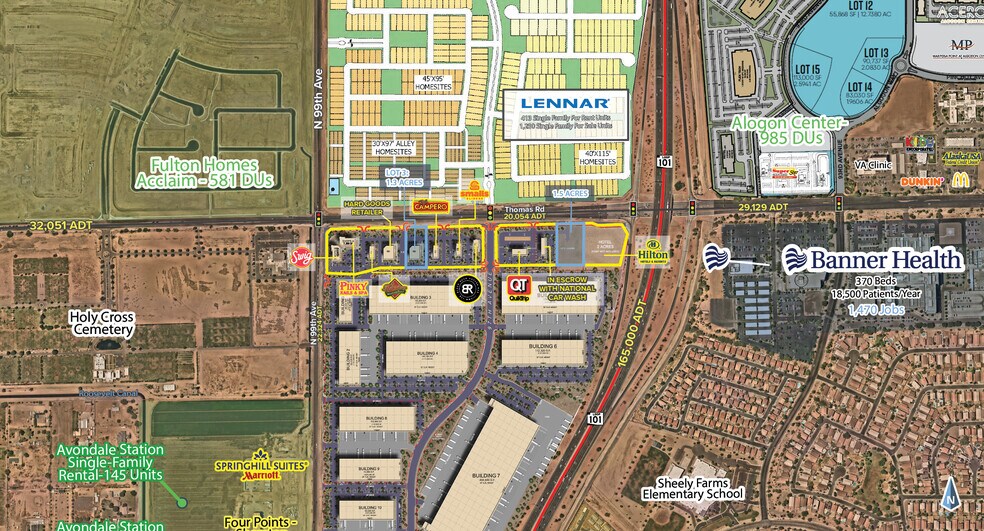 SEC 99th & Thomas Rd ave, Phoenix, AZ à louer - Plan de site - Image 2 de 3