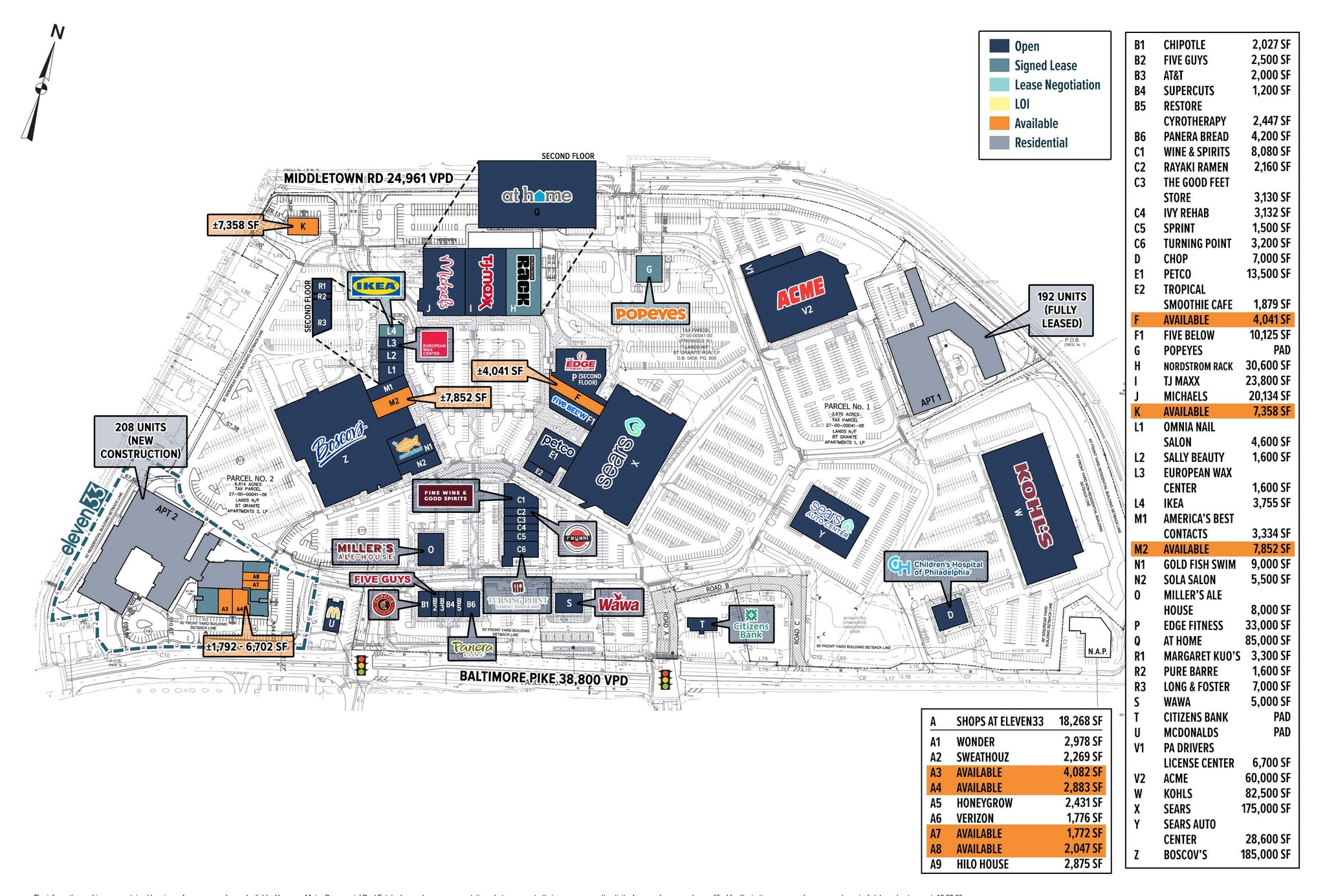 1067 W Baltimore Pike, Media, PA à louer Plan de site- Image 1 de 2