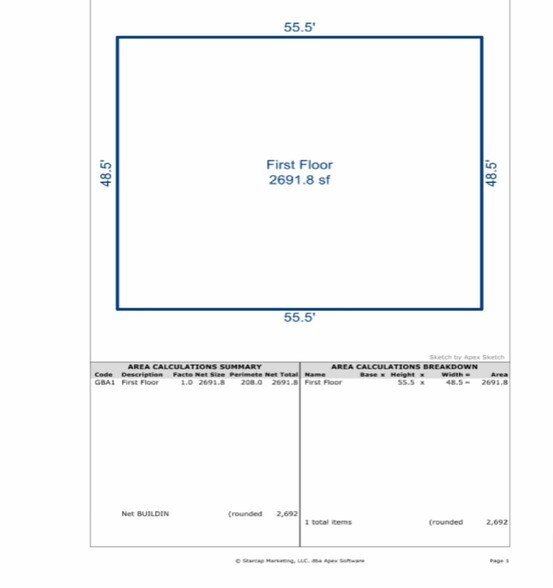 1423 John B White SR Blvd, Spartanburg, SC for sale - Floor Plan - Image 2 of 4