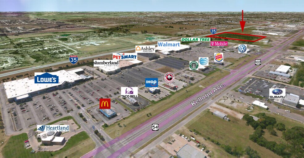 Trig St, Wichita, KS à vendre - Aérien - Image 2 de 2