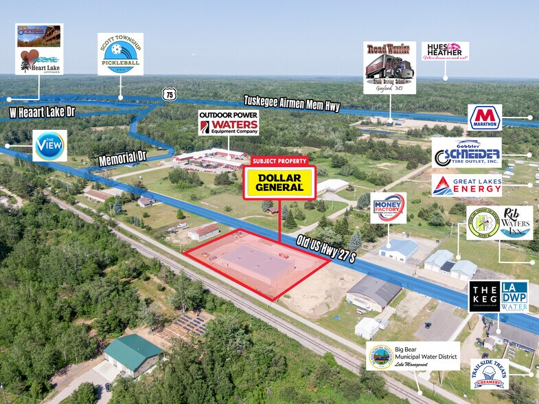 10464 Old US 27 S Hwy, Gaylord, MI for sale - Aerial - Image 2 of 3